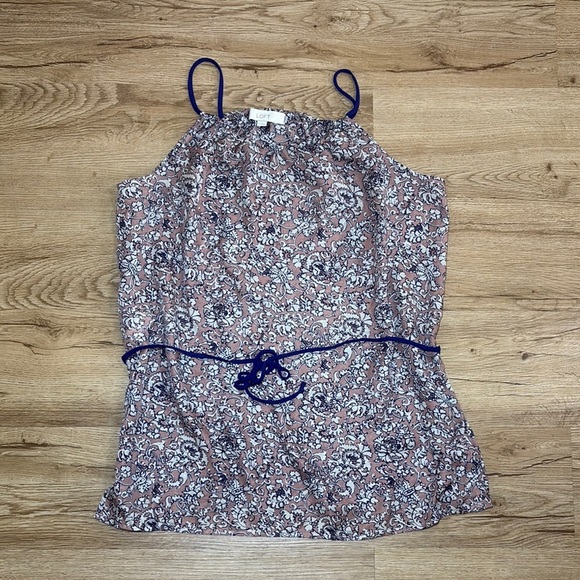 LOFT Floral Camisole with Blue Highlights - Picture 1 of 6